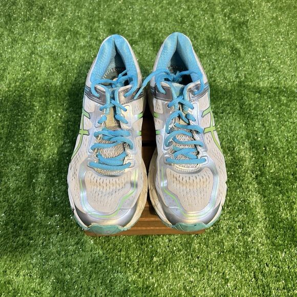 Asics Gel-Kayano 22 Women Size US 8 Running Shoes Teal Green Silver T597Q - Picture 4 of 9